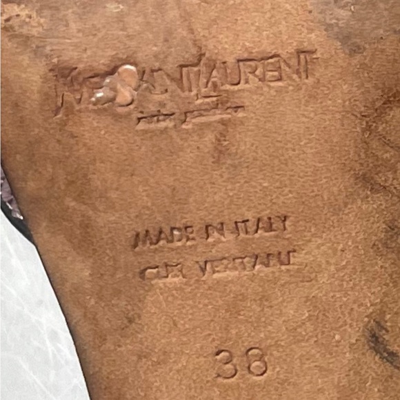 Saint Laurent YSL mule kiten heels shoes sz 38 - Picture 14 of 15